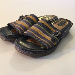 BORN drilles Navy Sandals Sz 9 ( EU 40.5